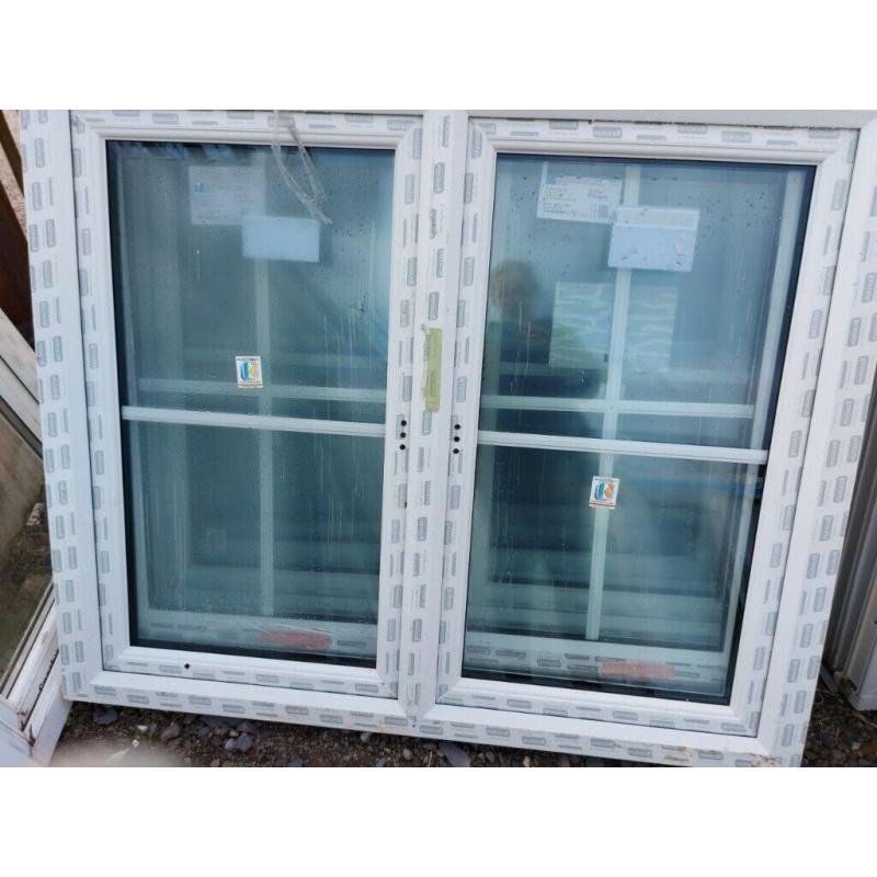 New UPVC Double Glazed Georgian White Window 1340mm W x 1280mm H