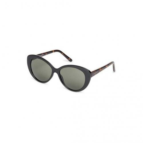 Karen Millen Sunglasses 'KM5037 001 55' Cat-Eye Black Frame/Havana Temple Cat 3