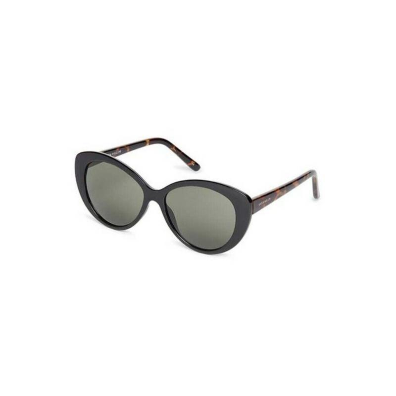 Karen Millen Sunglasses 'KM5037 001 55' Cat-Eye Black Frame/Havana Temple Cat 3
