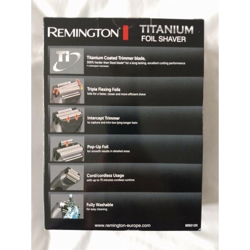 Brand New & Sealed Remington Titanium Triple Foil Electric Shaver MS5120