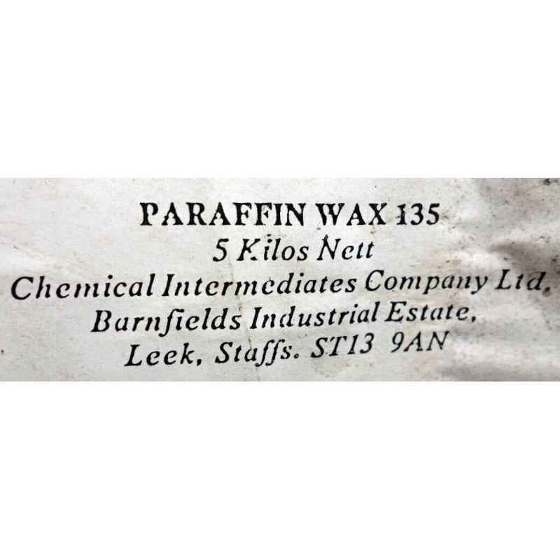 Paraffin Wax 5Kg slab, candle making,woodworking, woodturning, sealing ends of logs