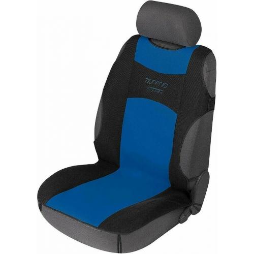 Walser 12645Tuning Star Car Seat Cover, Blue/Black Pack of 2