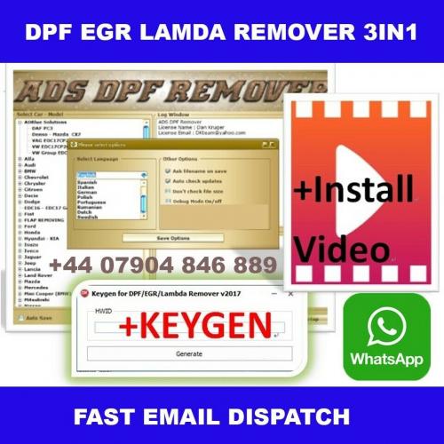 ADS DPF EGR Lambda Remover 2017 3 IN 1 + Licence kg