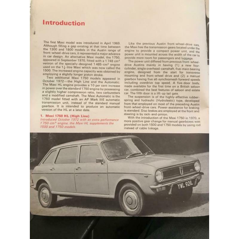 Austin Maxi workshop manual