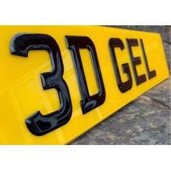 3D Gel number plates