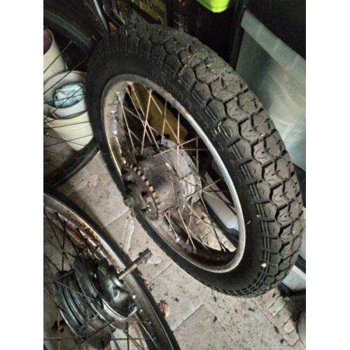 Wheels complete Honda CG 125 pre Brazil 6v model
