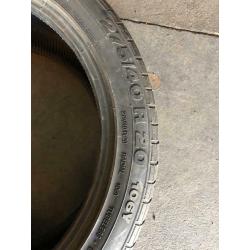 2 Tyres 275 40 20(106Y) Continental 4X4 SportContact Extra Load Bet 4.5mm-5.5mm