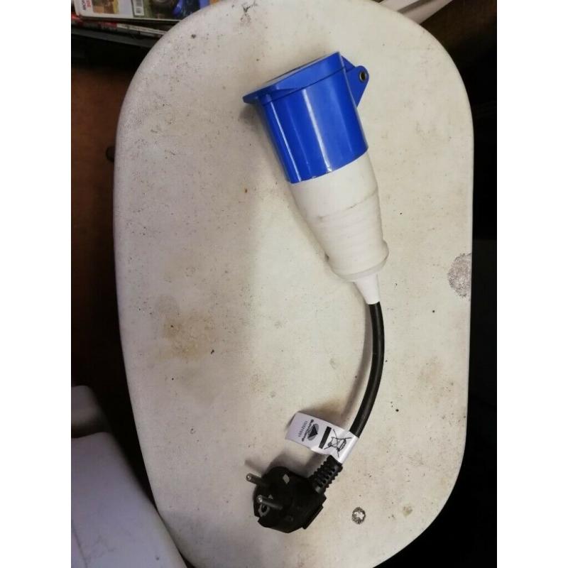 Caravan euro electric hook up adapter