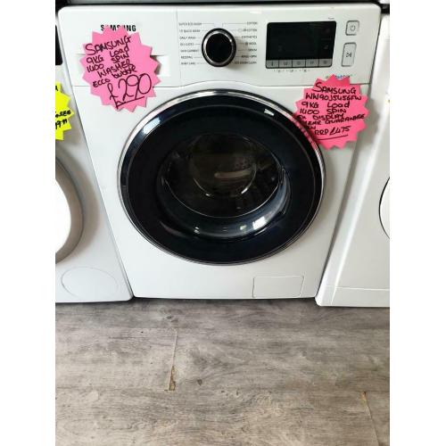 Ex display white Samsung 9kg load 1400 spin washing machine