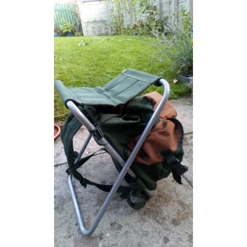 Fishing rucksack-stool. Shakespeare. Good condition.