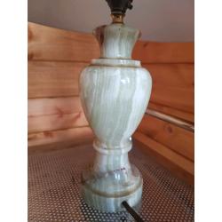 Table electric lamp with hand made shade