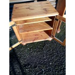 Solid Pine Glass Fronted Cabinet