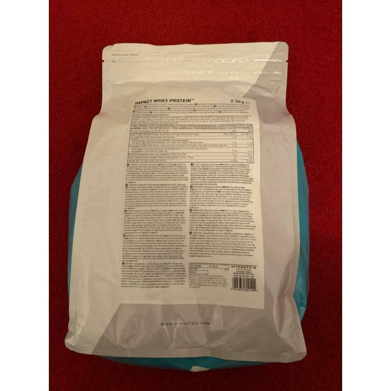 New & Sealed 2.5kg MyProtein Impact Whey Protein Choc Brownie BB 05/21