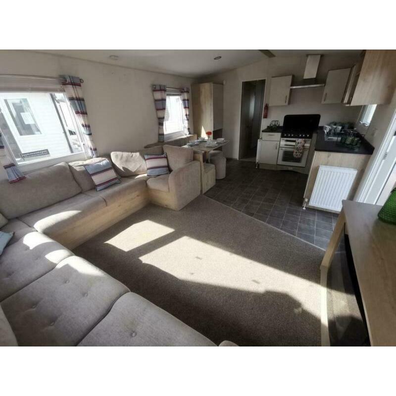 used 6 berth static caravan for sale at TRECCO BAY free site fees for 2020/2021