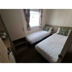 used 6 berth static caravan for sale at TRECCO BAY free site fees for 2020/2021