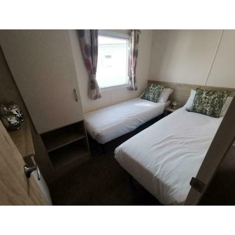 used 6 berth static caravan for sale at TRECCO BAY free site fees for 2020/2021