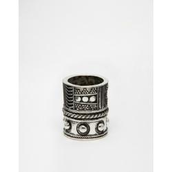 Embellished Oversized Ring In Silver