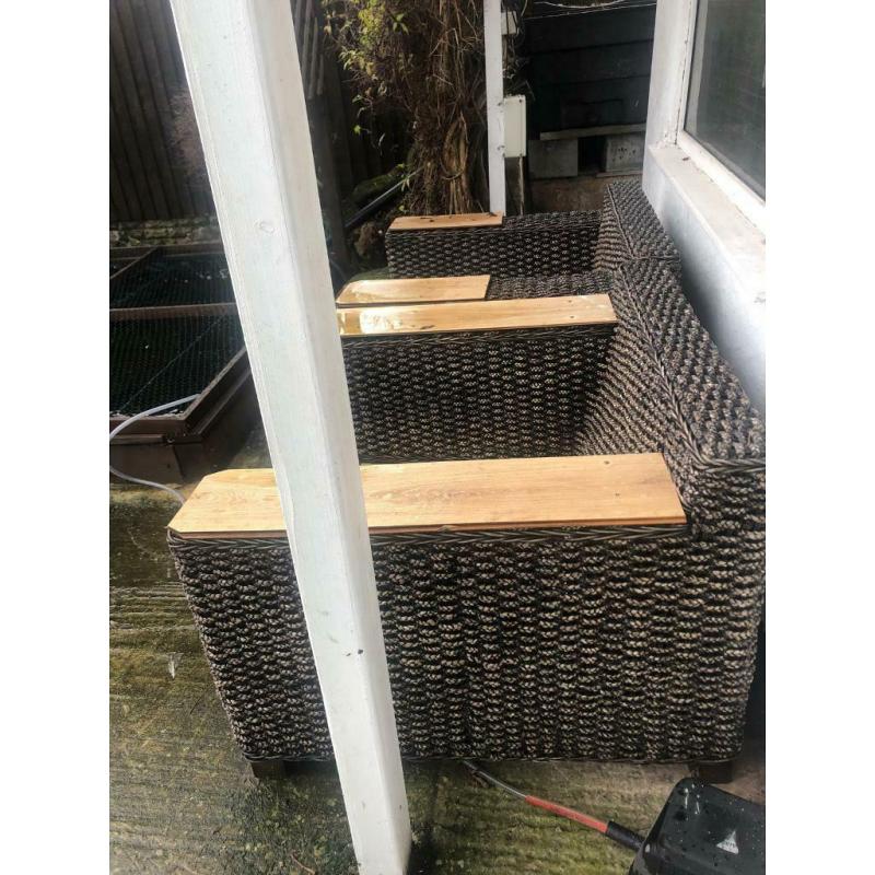 2x wicker chairs for garden solid chairs