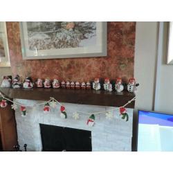 Christmas Tree Decorations Father christmasses and snowmen