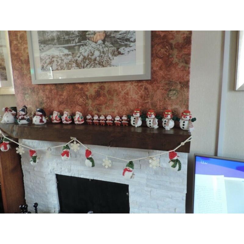 Christmas Tree Decorations Father christmasses and snowmen