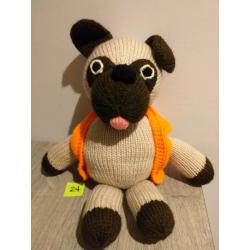 Pug dog with hoodie cute cuddly soft toy
