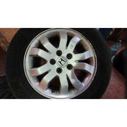 02-07 HONDA OEM CRV MK2 16 INCH ALLOY WHEELS X5 & TYRES 205/65R16