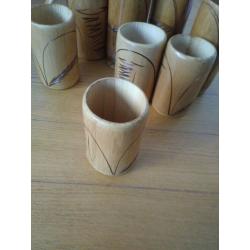 JUST REDUCED X8 BAMBOO CUPS SET