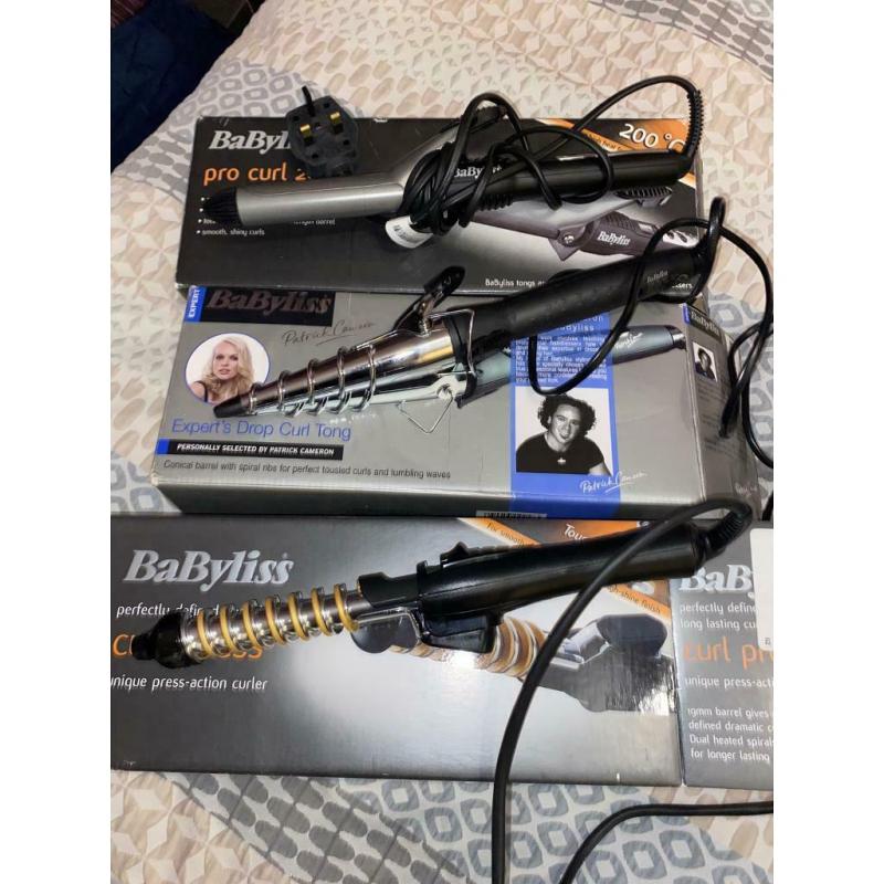 Job Lot of x3 Babyliss & x1 Toni & Guy Curler