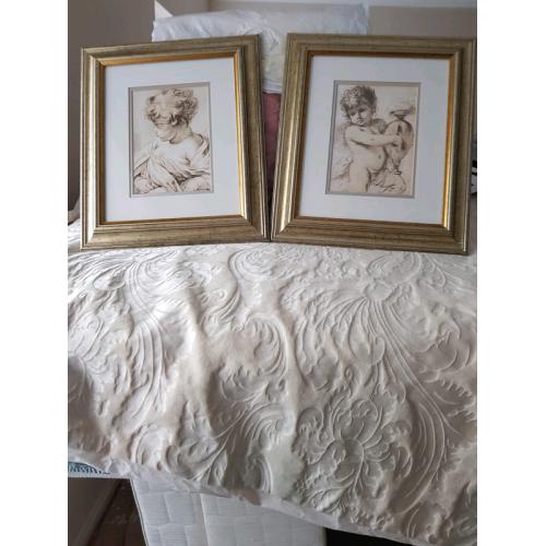 2 x Antique Gold Frames