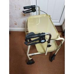 Walking aid wheeled trolley with shelves braked . Scarborough area