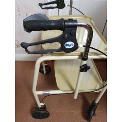 Walking aid wheeled trolley with shelves braked . Scarborough area