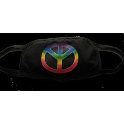 Cool Black Unisex Peace Face Mask