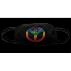 Cool Black Unisex Peace Face Mask