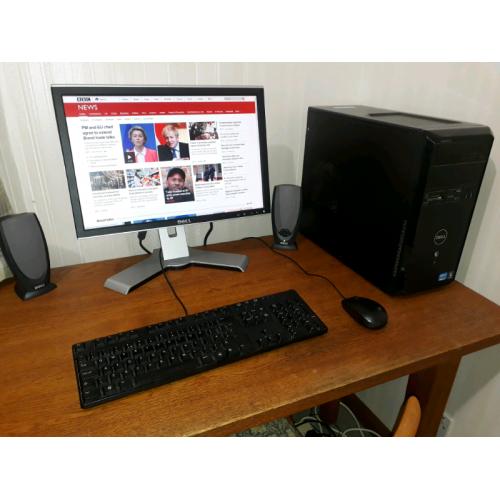 DELL VOSTRO 260 Tower PC LCD screen, speakers, keyboard, mouse Win 7