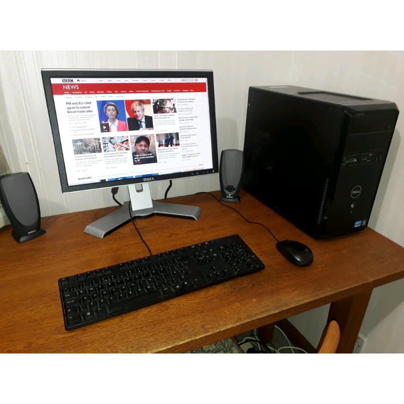 DELL VOSTRO 260 Tower PC LCD screen, speakers, keyboard, mouse Win 7