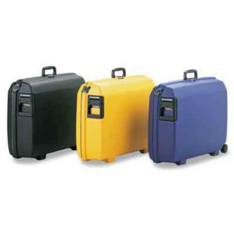 Hard Shell Zipper-less Samsonite Suiticase, cracked but still functional