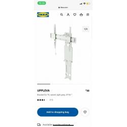 IKEA TV stand / bench white gloss with TV Mount