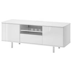 IKEA TV stand / bench white gloss with TV Mount