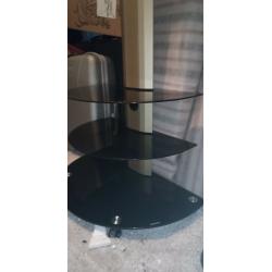 Corner Glass TV Unit