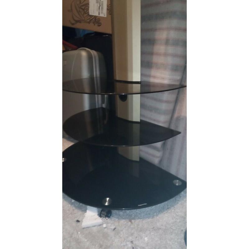 Corner Glass TV Unit