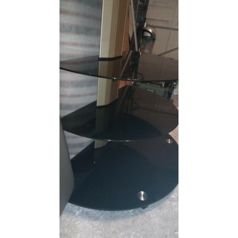Corner Glass TV Unit