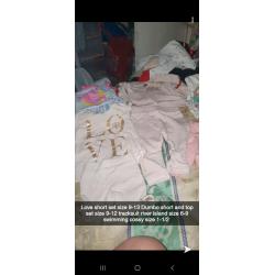 Baby girl shoes and cloths and coats pjs