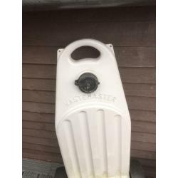 Caravan fresh water and waste containers