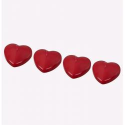 4 Red Heart Shaped Float in Water Candle Unscented