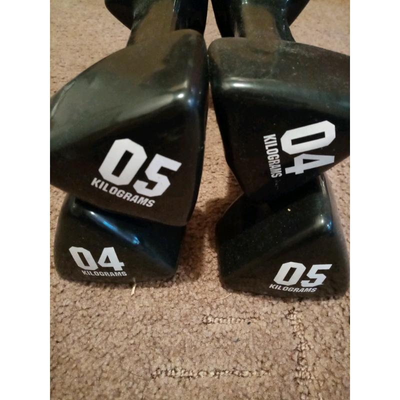 Dumbells Weights Gym Equipment 4kg & 5kg