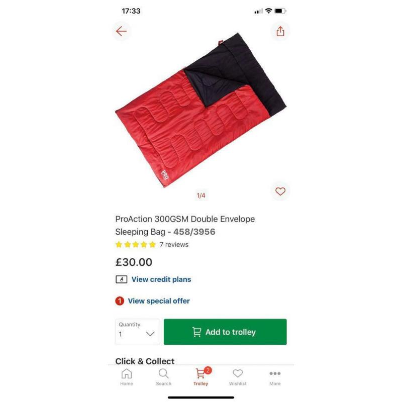 Camping double sleeping bag