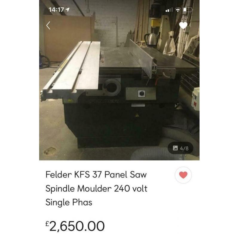 Felder combi Panel Saw spindle moulder