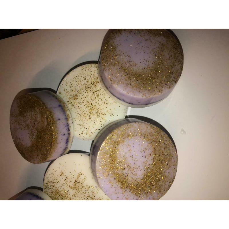 Lavender sparkle homemade soaps