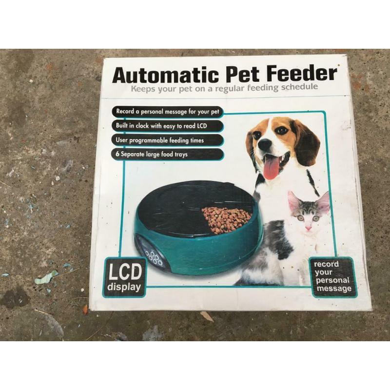 Automatic cat feeder.