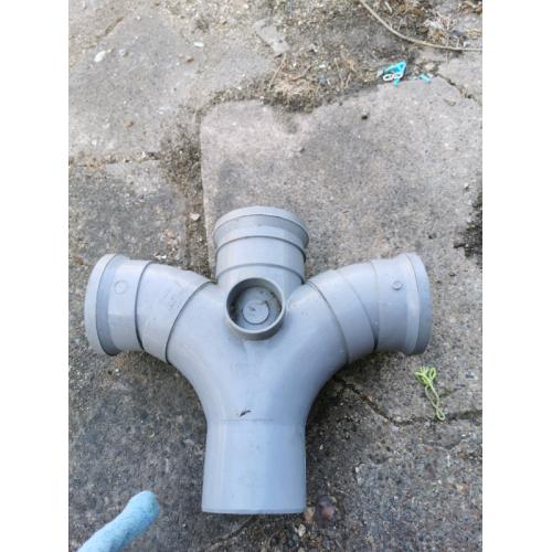 Plastic drainage t section